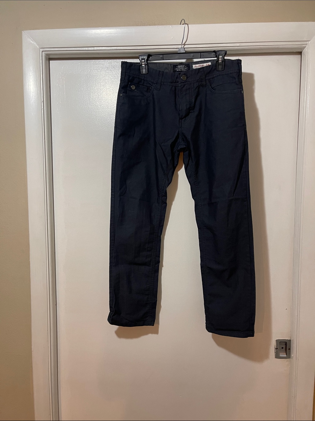 Men's Straight Pants In Dark Navy - Private Member 31/30